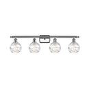 Deco Swirl Bath Vanity Light shown in the Polished Chrome finish with a Clear shade