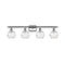 Deco Swirl Bath Vanity Light shown in the Polished Chrome finish with a Clear shade