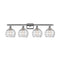 Deco Swirl Bath Vanity Light shown in the Polished Chrome finish with a Clear shade