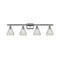 Conesus Bath Vanity Light shown in the Polished Chrome finish with a Clear Crackle shade