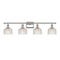 Dayton Bath Vanity Light shown in the Polished Nickel finish with a Clear shade