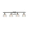 Dayton Bath Vanity Light shown in the Brushed Satin Nickel finish with a Clear shade