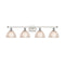 Arietta Bath Vanity Light shown in the White and Polished Chrome finish with a Clear shade