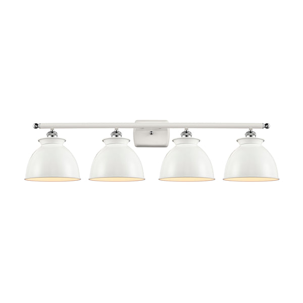 Adirondack Bath Vanity Light shown in the White and Polished Chrome finish with a Glossy White shade