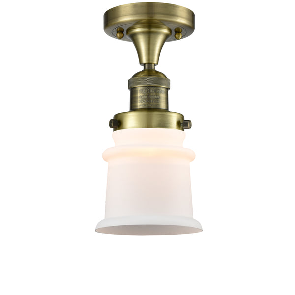 Innovations Lighting Small Canton 1 Light Semi-Flush Mount Part Of The Franklin Restoration Collection 517-1CH-AB-G181S