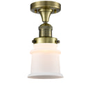 Innovations Lighting Small Canton 1 Light Semi-Flush Mount Part Of The Franklin Restoration Collection 517-1CH-AB-G181S-LED