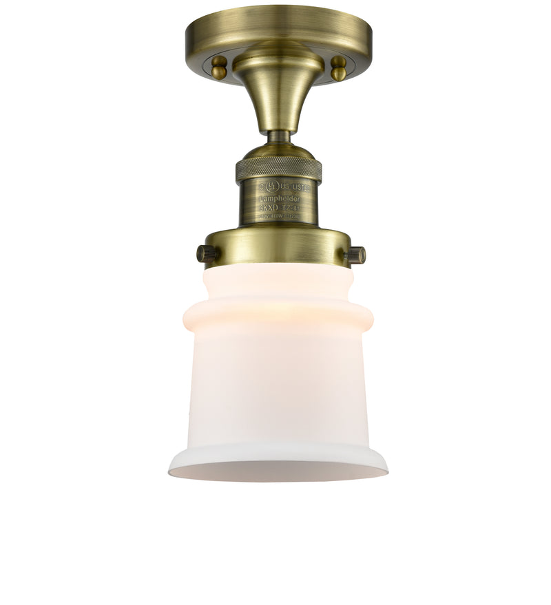 Innovations Lighting Small Canton 1 Light Semi-Flush Mount Part Of The Franklin Restoration Collection 517-1CH-AB-G181S-LED