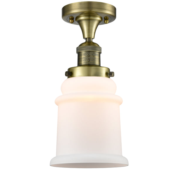 Innovations Lighting Canton 1 Light Semi-Flush Mount Part Of The Franklin Restoration Collection 517-1CH-AB-G181