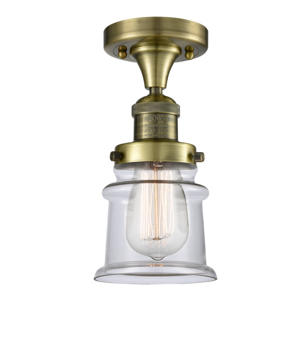 Innovations Lighting Small Canton 1 Light Semi-Flush Mount Part Of The Franklin Restoration Collection 517-1CH-AB-G182S-LED