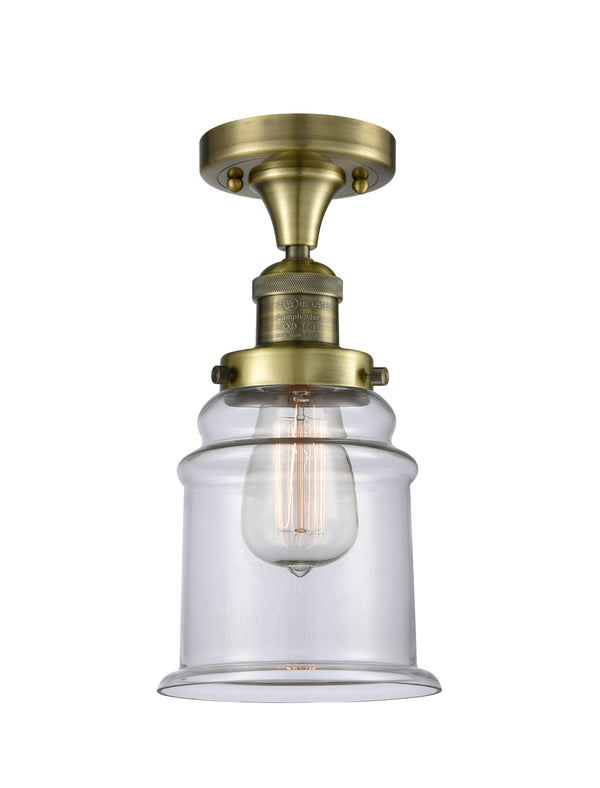 Innovations Lighting Canton 1 Light Semi-Flush Mount Part Of The Franklin Restoration Collection 517-1CH-AB-G182-LED
