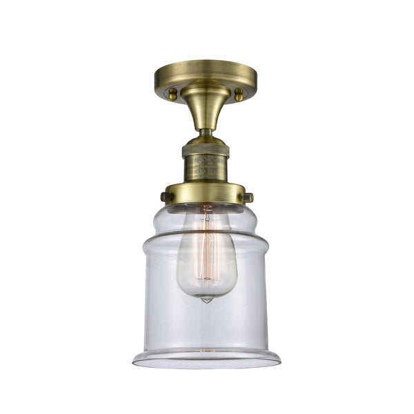 Innovations Lighting Canton 1 Light Semi-Flush Mount Part Of The Franklin Restoration Collection 517-1CH-AB-G182