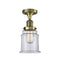 Innovations Lighting Canton 1 Light Semi-Flush Mount Part Of The Franklin Restoration Collection 517-1CH-AB-G182