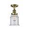 Innovations Lighting Canton 1 Light Semi-Flush Mount Part Of The Franklin Restoration Collection 517-1CH-AB-G184