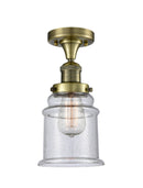 Innovations Lighting Canton 1 Light Semi-Flush Mount Part Of The Franklin Restoration Collection 517-1CH-AB-G184-LED