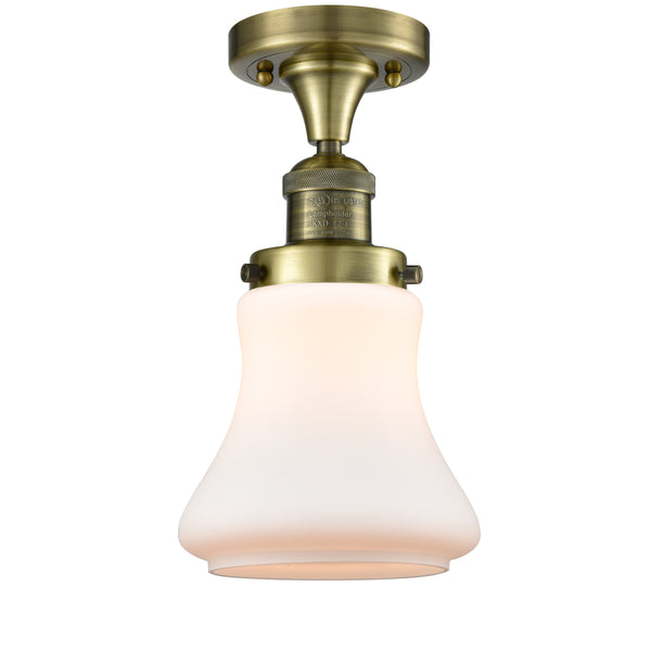 Innovations Lighting Bellmont 1 Light Semi-Flush Mount Part Of The Franklin Restoration Collection 517-1CH-AB-G191