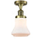 Innovations Lighting Bellmont 1 Light Semi-Flush Mount Part Of The Franklin Restoration Collection 517-1CH-AB-G191