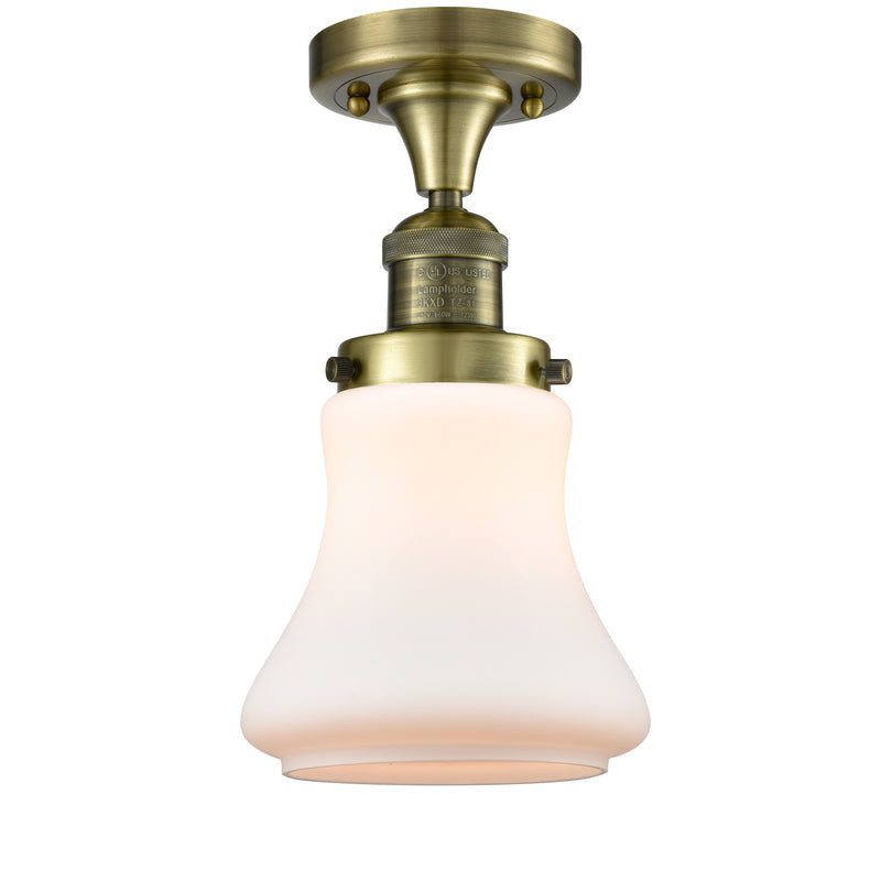 Innovations Lighting Bellmont 1 Light Semi-Flush Mount Part Of The Franklin Restoration Collection 517-1CH-AB-G191