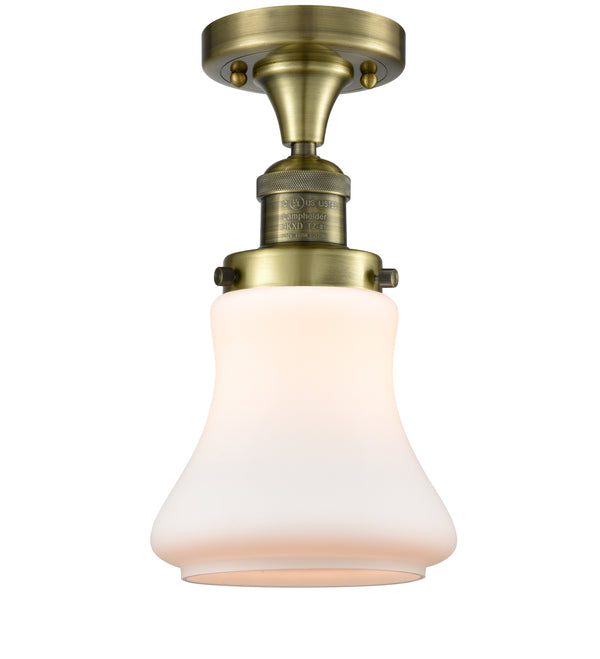 Innovations Lighting Bellmont 1 Light Semi-Flush Mount Part Of The Franklin Restoration Collection 517-1CH-AB-G191-LED