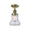Innovations Lighting Bellmont 1 Light Semi-Flush Mount Part Of The Franklin Restoration Collection 517-1CH-AB-G192