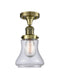 Innovations Lighting Bellmont 1 Light Semi-Flush Mount Part Of The Franklin Restoration Collection 517-1CH-AB-G192-LED