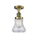 Innovations Lighting Bellmont 1 Light Semi-Flush Mount Part Of The Franklin Restoration Collection 517-1CH-AB-G194