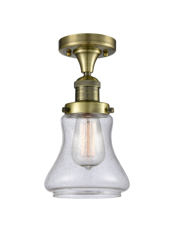 Innovations Lighting Bellmont 1 Light Semi-Flush Mount Part Of The Franklin Restoration Collection 517-1CH-AB-G194-LED