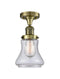 Innovations Lighting Bellmont 1 Light Semi-Flush Mount Part Of The Franklin Restoration Collection 517-1CH-AB-G194-LED
