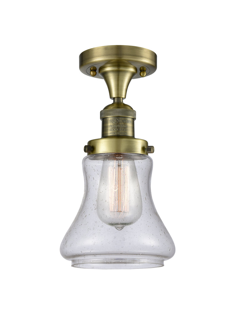 Innovations Lighting Bellmont 1 Light Semi-Flush Mount Part Of The Franklin Restoration Collection 517-1CH-AB-G194-LED