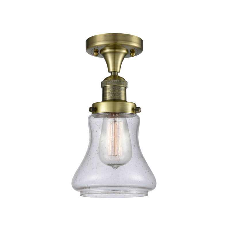 Innovations Lighting Bellmont 1 Light Semi-Flush Mount Part Of The Franklin Restoration Collection 517-1CH-AB-G194