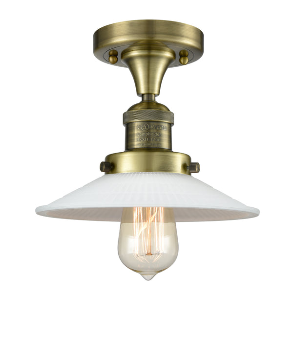 Innovations Lighting Halophane 1 Light Semi-Flush Mount Part Of The Franklin Restoration Collection 517-1CH-AB-G1-LED