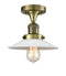 Innovations Lighting Halophane 1 Light Semi-Flush Mount Part Of The Franklin Restoration Collection 517-1CH-AB-G1-LED
