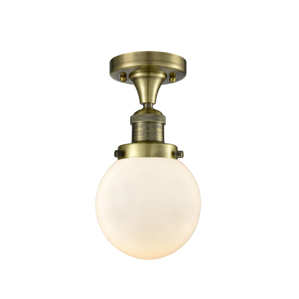 Innovations Lighting Beacon 1 Light 6" Semi-Flush Mount 517-1CH-AB-G201-6