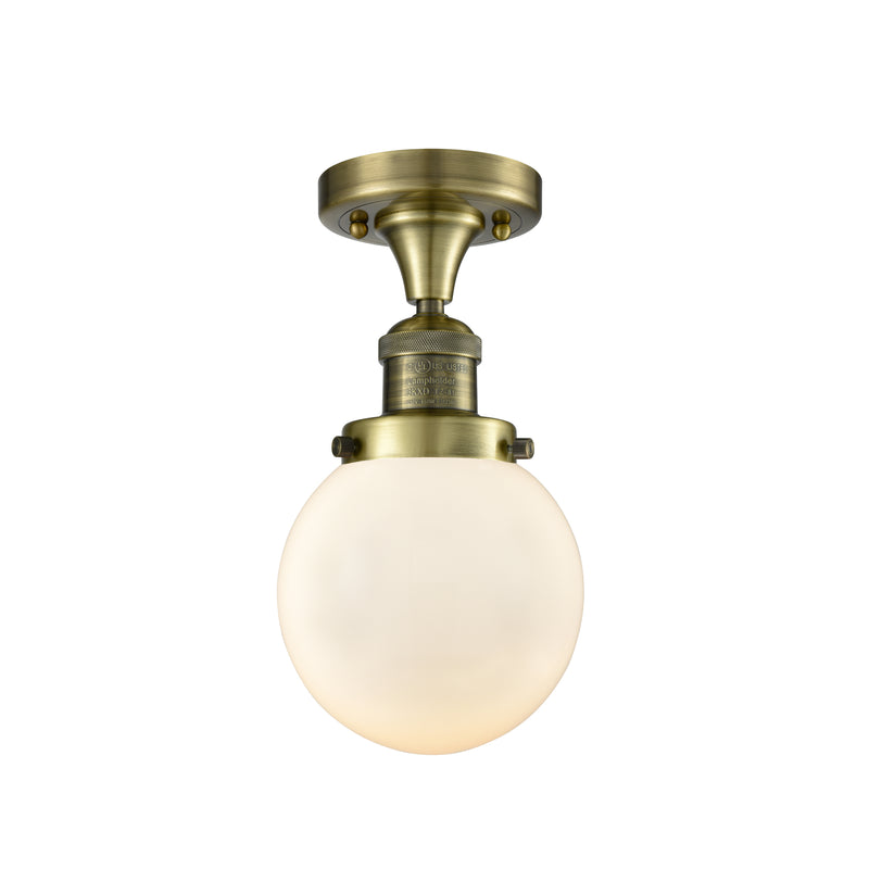 Innovations Lighting Beacon 1 Light 6" Semi-Flush Mount 517-1CH-AB-G201-6