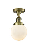 Innovations Lighting Beacon 1 Light 6" Semi-Flush Mount 517-1CH-AB-G201-6-LED