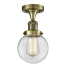 Innovations Lighting Beacon 1 Light 6" Semi-Flush Mount 517-1CH-AB-G202-6-LED