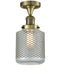 Innovations Lighting Stanton 1 Light Semi-Flush Mount Part Of The Franklin Restoration Collection 517-1CH-AB-G262-LED