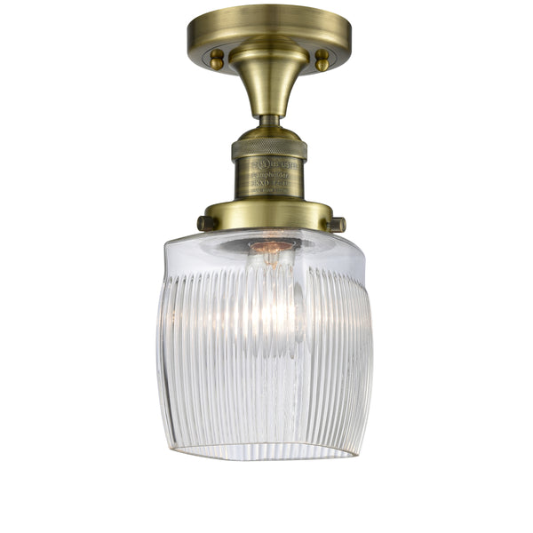 Innovations Lighting Colton 1 Light Semi-Flush Mount Part Of The Franklin Restoration Collection 517-1CH-AB-G302