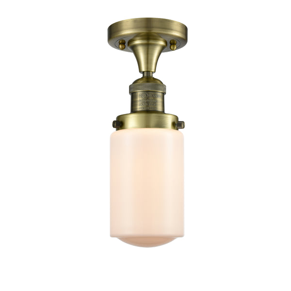 Innovations Lighting Dover 1 Light Semi-Flush Mount Part Of The Franklin Restoration Collection 517-1CH-AB-G311