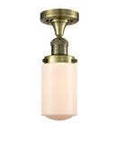 Innovations Lighting Dover 1 Light Semi-Flush Mount Part Of The Franklin Restoration Collection 517-1CH-AB-G311-LED