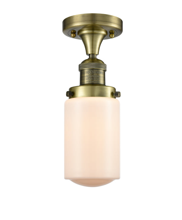 Innovations Lighting Dover 1 Light Semi-Flush Mount Part Of The Franklin Restoration Collection 517-1CH-AB-G311-LED