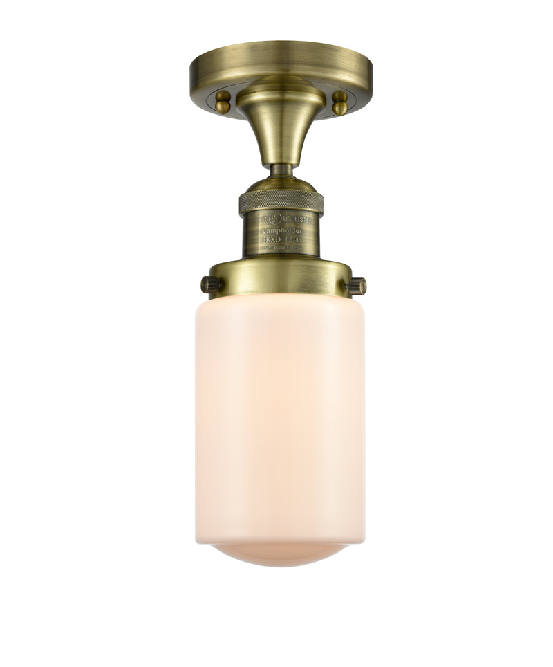 Innovations Lighting Dover 1 Light Semi-Flush Mount Part Of The Franklin Restoration Collection 517-1CH-AB-G311-LED