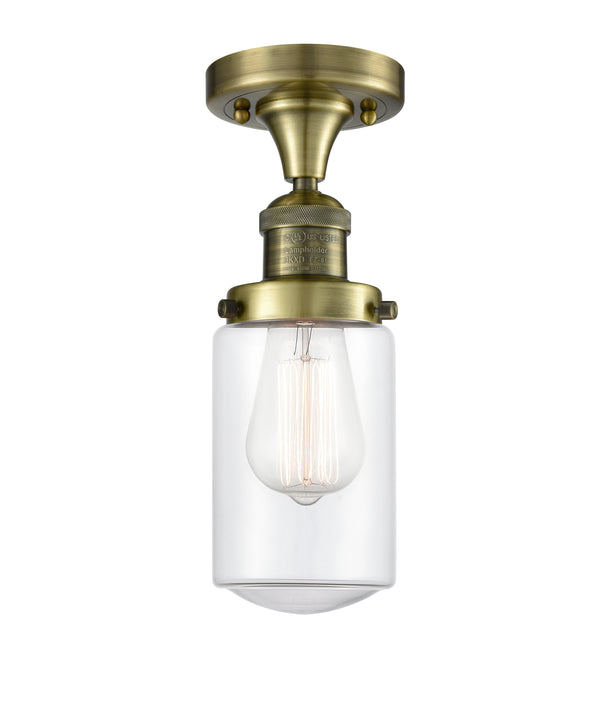 Innovations Lighting Dover 1 Light Semi-Flush Mount Part Of The Franklin Restoration Collection 517-1CH-AB-G312-LED
