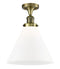 Innovations Lighting X-Large Cone 1 Light Semi-Flush Mount Part Of The Franklin Restoration Collection 517-1CH-AB-G41-L-LED