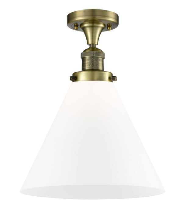 Innovations Lighting X-Large Cone 1 Light Semi-Flush Mount Part Of The Franklin Restoration Collection 517-1CH-AB-G41-L