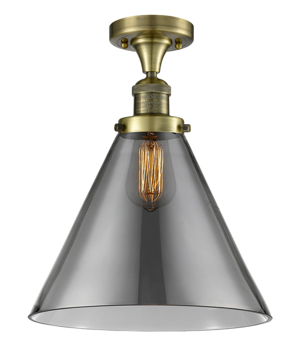Innovations Lighting X-Large Cone 1 Light Semi-Flush Mount Part Of The Franklin Restoration Collection 517-1CH-AB-G43-L
