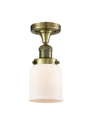 Innovations Lighting Small Bell 1 Light Semi-Flush Mount Part Of The Franklin Restoration Collection 517-1CH-AB-G51-LED