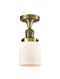 Innovations Lighting Small Bell 1 Light Semi-Flush Mount Part Of The Franklin Restoration Collection 517-1CH-AB-G51-LED
