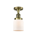 Innovations Lighting Small Bell 1 Light Semi-Flush Mount Part Of The Franklin Restoration Collection 517-1CH-AB-G51