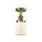 Innovations Lighting Small Bell 1 Light Semi-Flush Mount Part Of The Franklin Restoration Collection 517-1CH-AB-G51