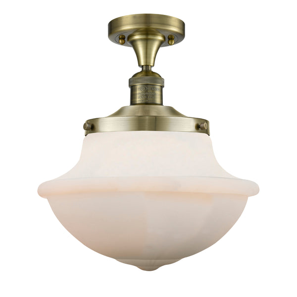 Innovations Lighting Oxford 1 Light 11.75" Semi-Flush Mount 517-1CH-AB-G541